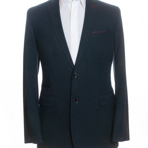 Ted Baker Navy Blue Stretch Bayvil Blazer 40R